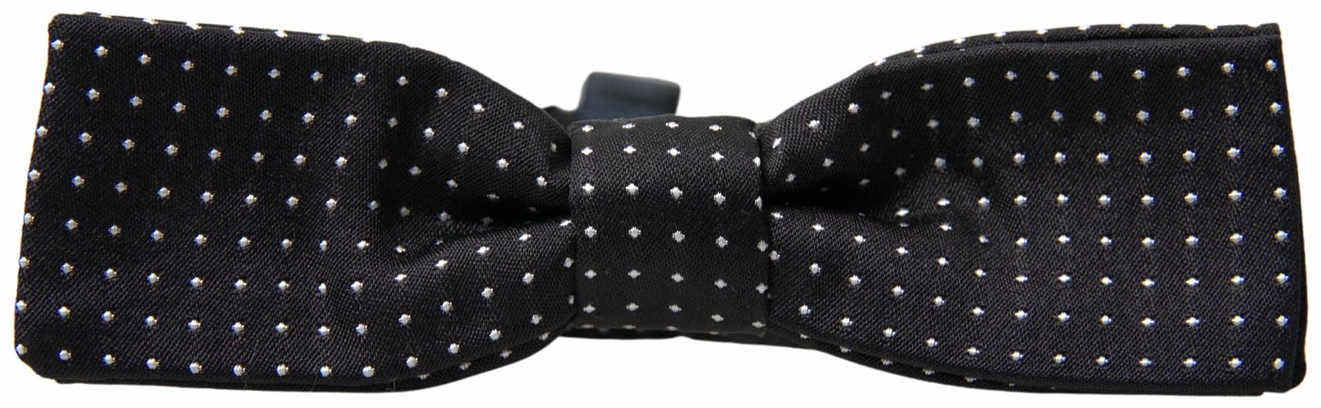 Dolce & Gabbana Black Polka Dot Silk Adjustable Men Neck Papillon Bow Tie - Image 3