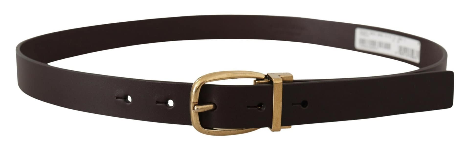 Dolce & Gabbana Dark Brown Calf Leather Gold Tone Metal Buckle - Image 3