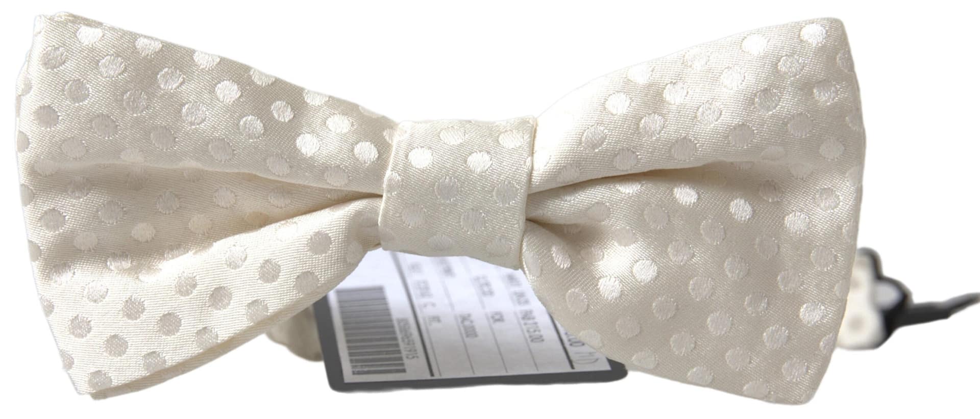 Dolce & Gabbana Ivory Fantasy Pattern Adjustable Neck Papillon Bow Tie - Image 3