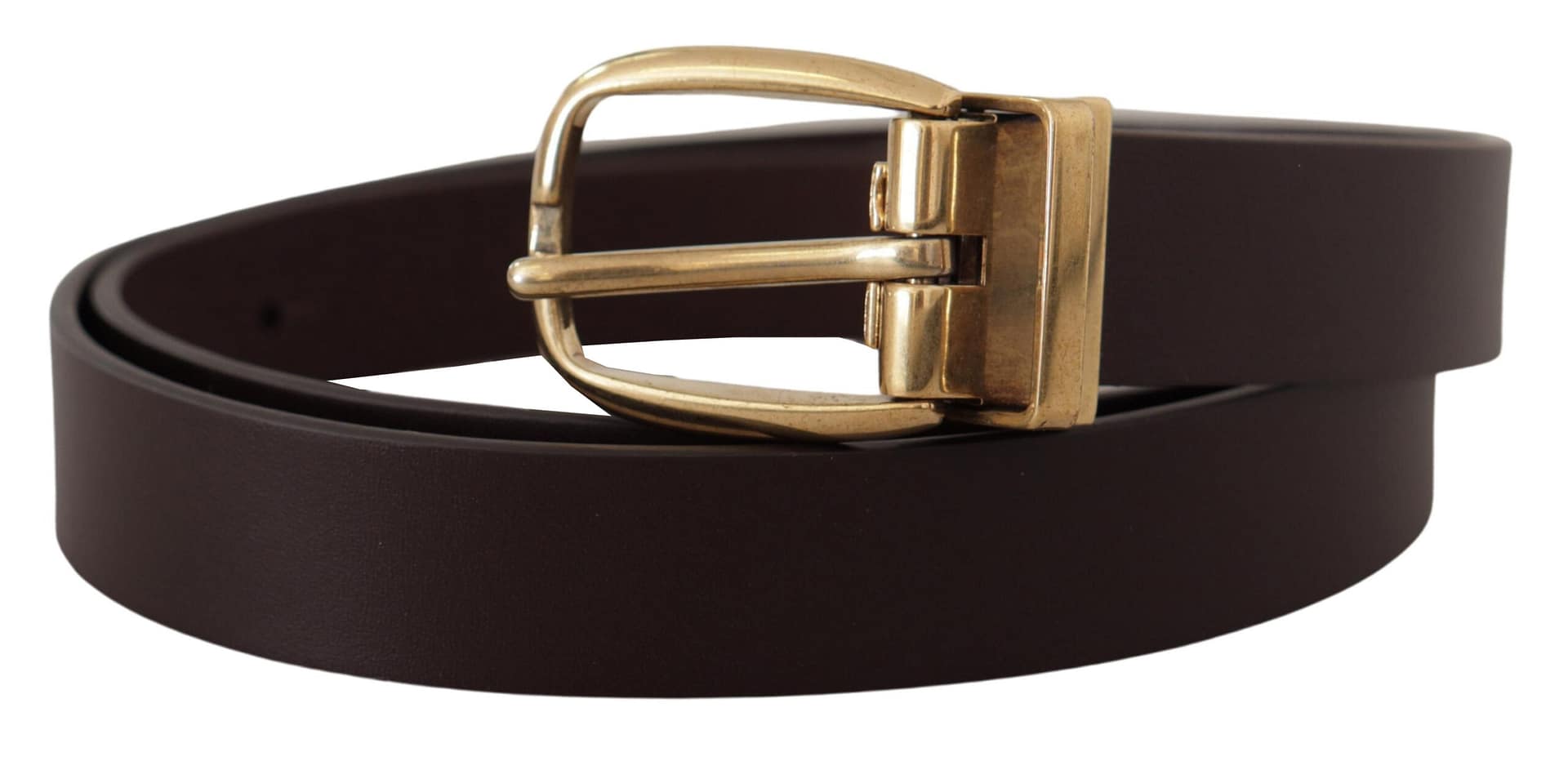 Dolce & Gabbana Dark Brown Calf Leather Gold Tone Metal Buckle - Image 2