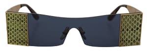 Dolce & Gabbana Gold Metal Rectangle Shades DG2263 Sunglasses