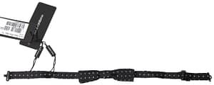 Dolce & Gabbana Black Polka Dot Silk Adjustable Men Neck Papillon Bow Tie