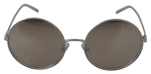 Dolce & Gabbana Silver Plated Round Gray Le nses Women Sunglasses