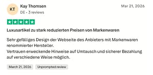 TrustPilot Review by Kay Thomsen Germany