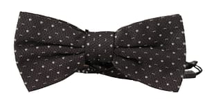 Dolce & Gabbana Gray Polka Dot 100% Silk Neck Papillon Tie