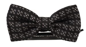 Dolce & Gabbana Black White Polka Dot 100% Silk Neck Papillon Tie
