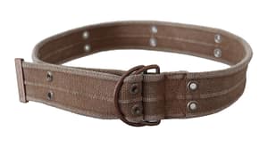 Dolce & Gabbana Beige Leather Logo Belt Sling Cintura Buckle Belt