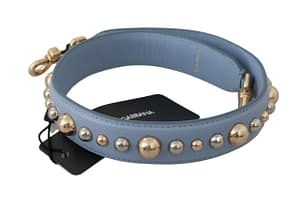 Dolce & Gabbana Blue Leather Handbag Accessory Shoulder Strap