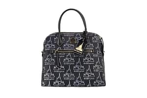 Dooney & Bourke Black Walt Disney World 50th Anniversary Leather Satchel Handbag