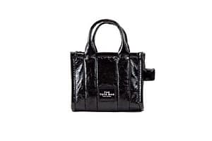 Marc Jacobs The Shiny Crinkle Micro Tote Black Leather Crossbody Bag Handbag