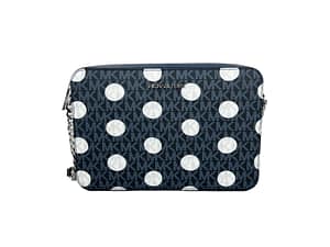 Michael Kors Women'S Jet Set Large Polka Dot Signature Logo Crossbody Bag (Navy) 35S5STTC3O-414