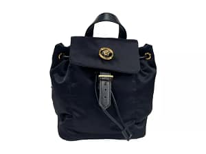 Versace Mini Nylon Medusa Drawstring Backpack Bag