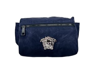 Versace Medusa Navy Nylon Belt Bag Waist Fanny Pack Purse