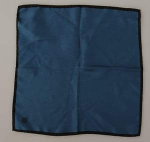 Dolce & Gabbana Black Blue DG Crown Printed Square Handkerchief Scarf