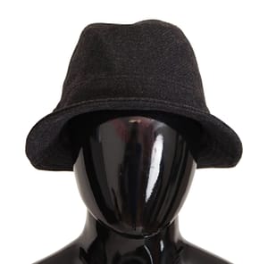Dolce & Gabbana Gray Virgin Wool Logo Fedora Trilby Cappello Hat