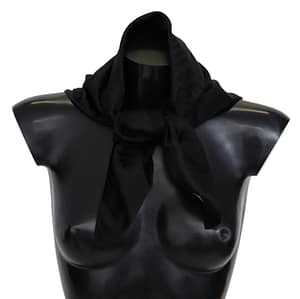 Missoni Black Wool Knit Unisex Neck Wrap Shawl Scarf