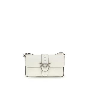 PINKO White Leather Shoulder Bag