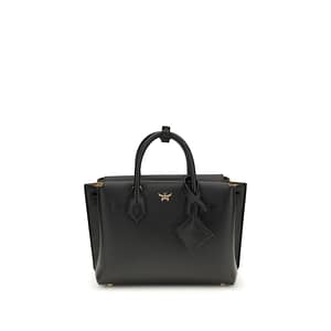 MCM Black Calf Leather Bos Taurus Handbag