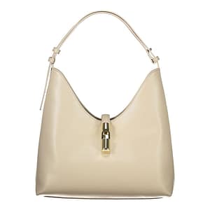 Furla Beige Leather Women Handbag