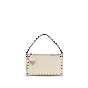 Valentino Garavani Beige Calf Leather Bos Taurus Shoulder Bag