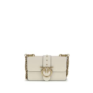 PINKO Beige Goatskin Shoulder Bag