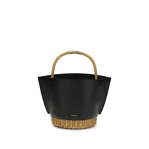 Sacai Black Calf Leather Bos Taurus Shoulder Bag