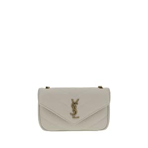 Saint Laurent White Lamb Ovis Aries Aries Shoulder Bag