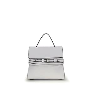 Moschino White Calf Leather Bos Taurus Handbag