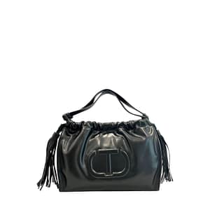 Twinset Black PU Women Shoulder Bag