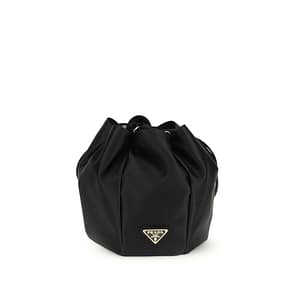 Prada Black Silk Backet Bag