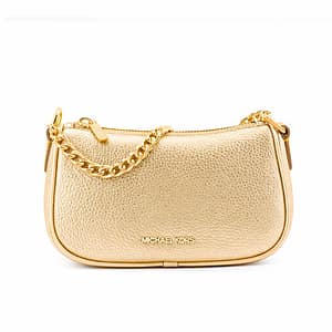 Michael Kors Gold Leather Shoulder Bag