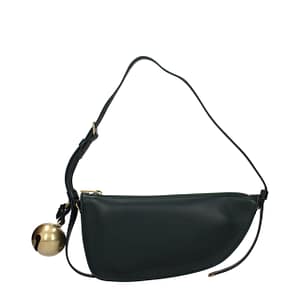 Burberry Green Leather Shoulder Bag