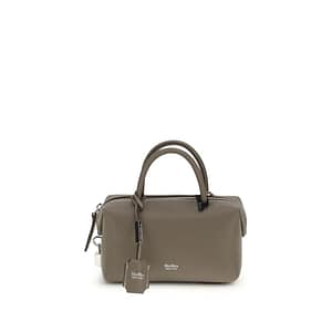 Max Mara Gray Calf Leather Bos Taurus Handbag