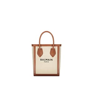 Balmain Brown Cotton Tote Bag