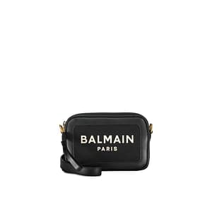 Balmain Black Cotton Shoulder Bag