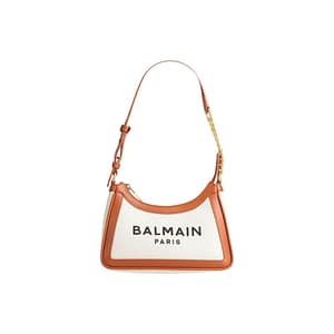 Balmain Brown Cotton Shoulder Bag