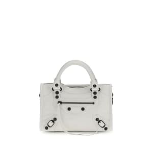 Balenciaga White Calf Leather Bos Taurus Handbag