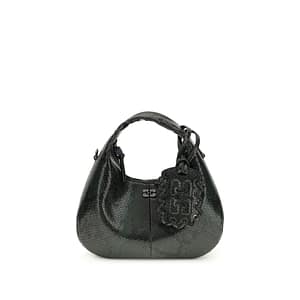Ganni Black Recycled Polyester Handbag