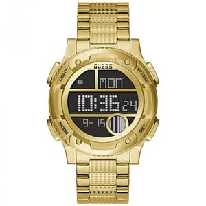 Guess Gold Stainless Steel Digital Watch