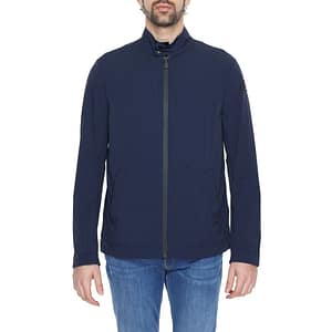 Suns Blue Nylon Full-Length Jacket