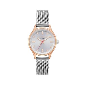 Ted Baker Silver Stainless Steel Dress Watch
