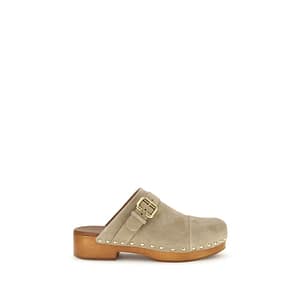 ChloƩ Beige Calf Leather Bos Taurus Clogs
