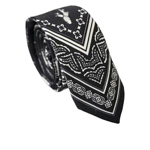 Dolce & Gabbana Black And White Silk Tie