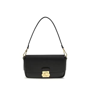 Coccinelle Black Calf Leather Bos Taurus Shoulder Bag