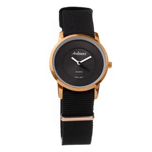 ARABIANS Black Textile Dress Watch