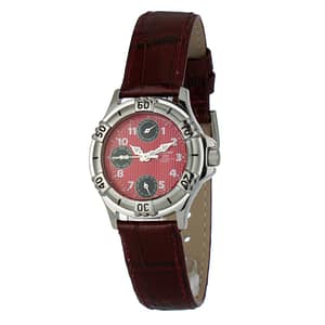 JUSTINA Multicolor Leather Dress Watch