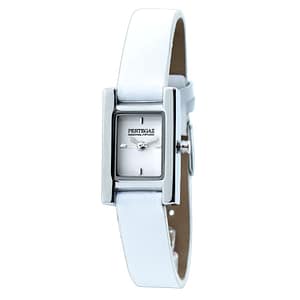 PERTEGAZ White Leather Dress Watch