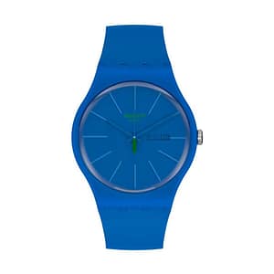 SWATCH Blue Plastic Dress Watch