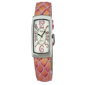 JUSTINA Bicolor Leather Dress Watch