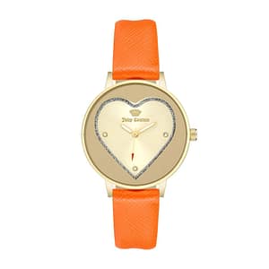 Juicy Couture Orange Plastic Dress Watch